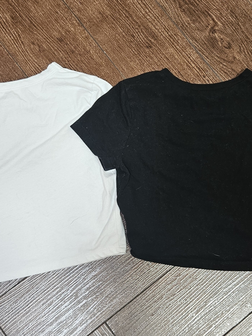 wild fable Black and White Crop Tee Set